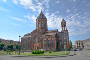 Church in nature. Beautiful architecture of churches. Armenian monasteries and churches. Apostolic...