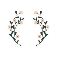 hand drawn doodle flowers frame vector. Perfect for apparel,fabric, textile, nursery decoration,wrapping paper.