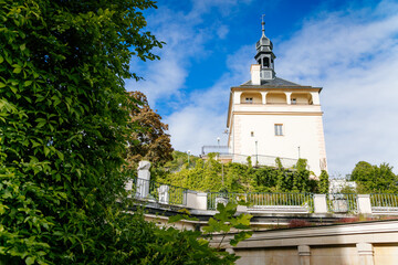 Castle Tower of Charles IV in the historical center of Karlovy Vary
