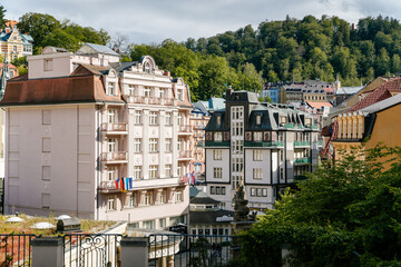 A view of the city, Street Tziste, Karlovy Vary