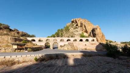 This historical aqueduct is in the east of Spain. The structure is located near Crevillente and is of Islamic origin and was used for water supply.