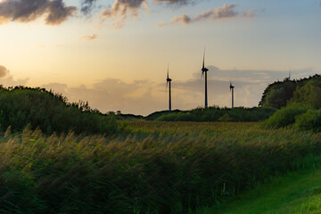 Fototapeta na wymiar Windmills in Germany