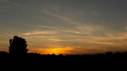 incredibly beautiful and always unique sunset, summer
