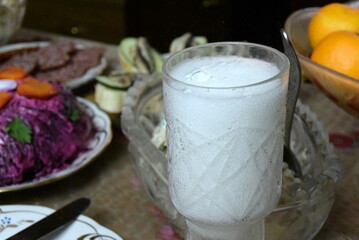 champagne in a glass