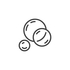 Bubbles line icon. linear style sign for mobile concept and web design. Three bubble outline vector icon. Symbol, logo illustration. Vector graphics