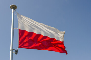 Fototapeta na wymiar flag of white and red - polish flag