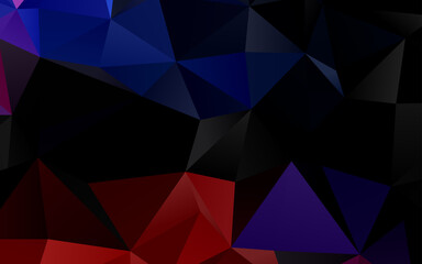 Fototapeta premium Dark Blue, Red vector abstract mosaic background.