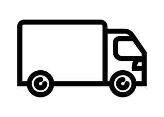 Delivery truck line vector icon. Editable stroke.
