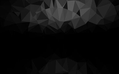 Obraz premium Dark Black vector abstract mosaic pattern.
