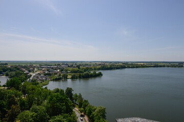 Obraz premium view of the lake in the summer