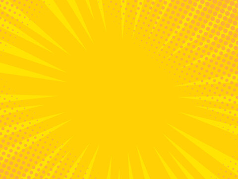 comic zoom with dots halftone