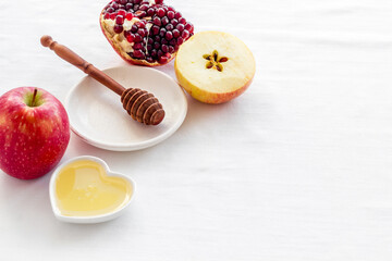 Jewish Rosh Hashanah postcard greeting holiday concept