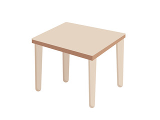 Table vector illustration.  Wood table vector design.  Furniture vector design. 