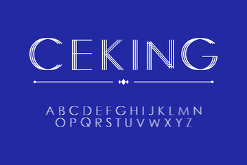 modern abstract font and alphabet. vector illustration