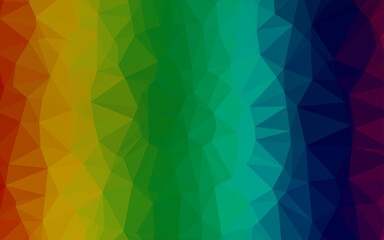 Obraz premium Light Multicolor, Rainbow vector shining triangular pattern.