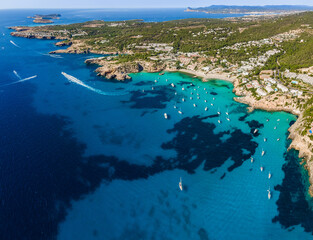 Cala Tarida beach, Ibiza island. Spain.