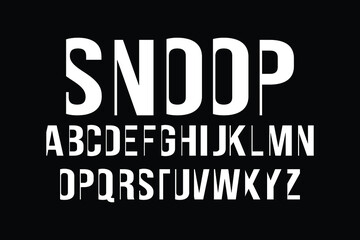 Modern font design, alphabet letters, vector illustration.
