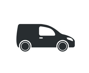 Van icon. Courier bus vector design. Van bus icon. Delivery van icon. 