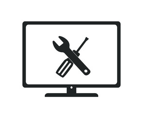 Obraz premium Tv repair icon. Repair service icon. 