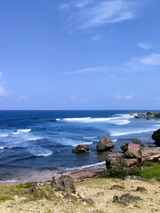Fototapeta na wymiar Beautiful view of the coast of Barbados, Nort Point