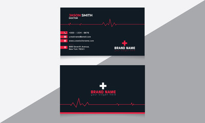 Vector modern creative and clean medical business card template.