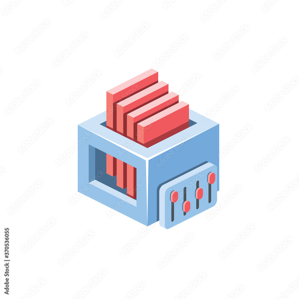 Aufkleber server database options settings. vector 3d isometric, color web icons set, new flat style. creative