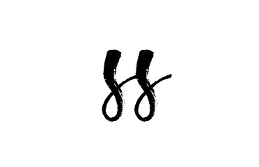 SS S S alphabet letter logo icon combination. Grunge handwritten vintage design. Black white color for business and company