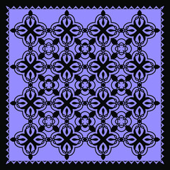 Decorative geometric pattern can be used for backgrounds, motifs, tile, shawl, handkerchief, scarf, fabrics, tile, templates. Vector.	
