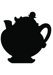 beauty and the beast teapot silhouette
