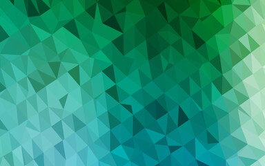 Fototapeta na wymiar Light Blue, Green vector abstract polygonal texture.