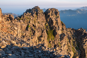北アルプス最高峰奥穂高岳の衛鋒、ジャンダルムの雄姿