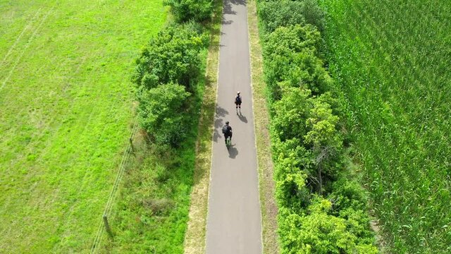 Inline Skater in der Natur young woman on rollerblading