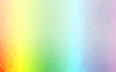 Light Multicolor, Rainbow vector shining triangular background.