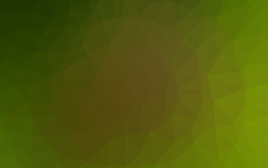 Light Green, Yellow vector polygon abstract background.