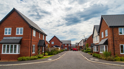 Fototapeta na wymiar Detached houses in Manchester, United Kingdom