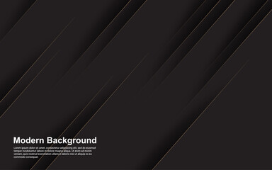 Obraz premium Illustration vector graphic of abstract background black with brown line modern