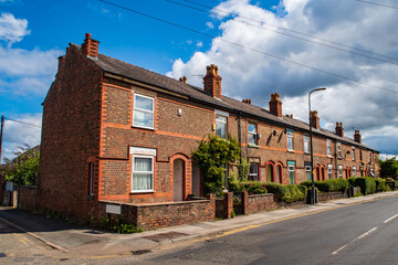 Terraced houses in Manchester, United Kingdom - 370539458