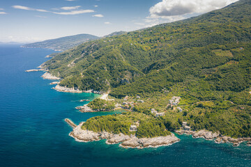 Obraz premium Damouchari, part of Moures, natural port on the slopes of Northeast Pelion, Greece