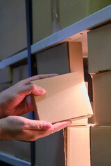 Stealing goods from a store warehouse at night