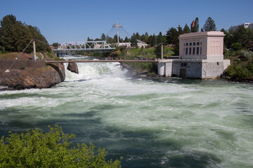 Spokane River waterfalls, Spokane WA