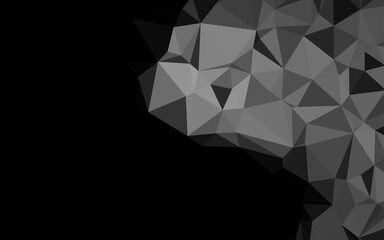 Dark Silver, Gray vector triangle mosaic template.