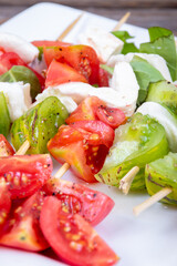 tomato basil and mozzarella cheese antipasti