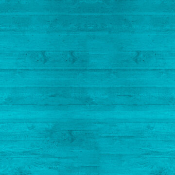 Abstract dark aquamarine turquoise concrete stone boards texture background square, trend color 2020