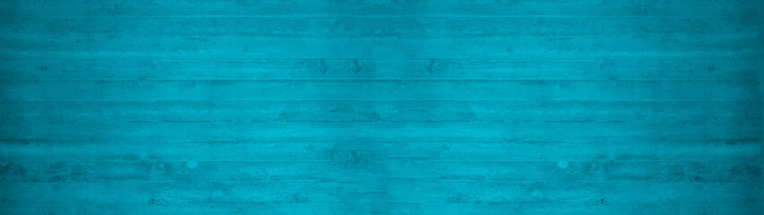 Abstract dark aquamarine turquoise concrete stone paper texture background banner, trend color 2020