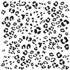 Fototapeta na wymiar Leopard spotted texture vector illustration. Seamless pattern