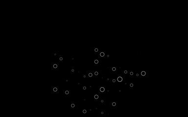 Dark Black vector template with circles.