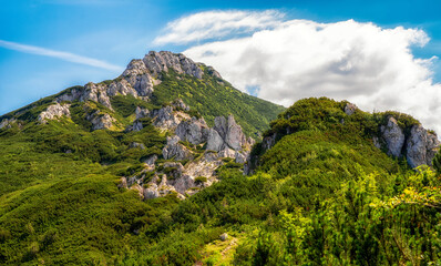 Fototapeta na wymiar Hill Sivy Vrch in Western Tatras, Slovakia. Summer mountain landscape