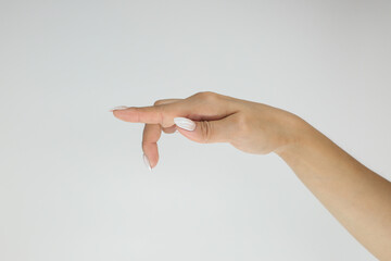 Finger Spelling the Alphabet in American Sign Language (ASL). The letter P