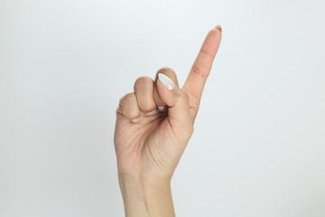 Finger Spelling the Alphabet in American Sign Language (ASL). The letter Z