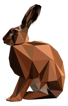 Lowpoly Hare Vector Illustration